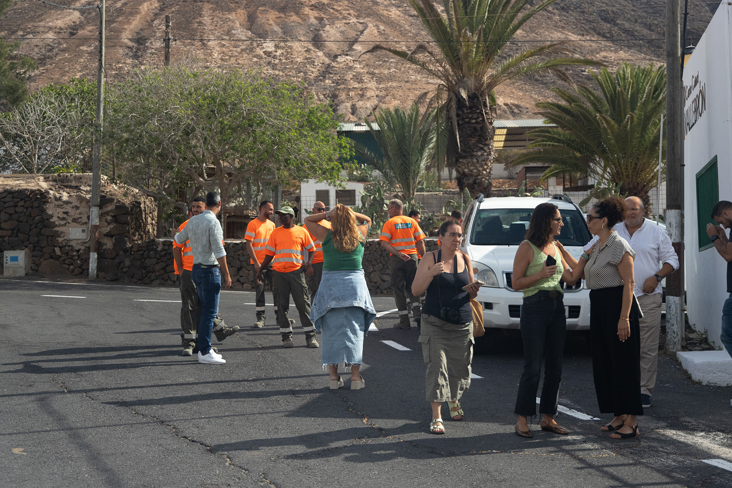 Vallebrón Fuerteventura. Foto trabajos rehabilitación del paisaje