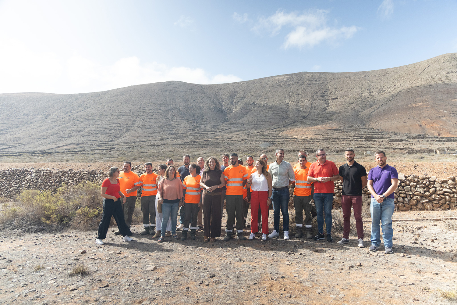 Vallebrón Fuerteventura. Foto trabajos rehabilitación del paisaje