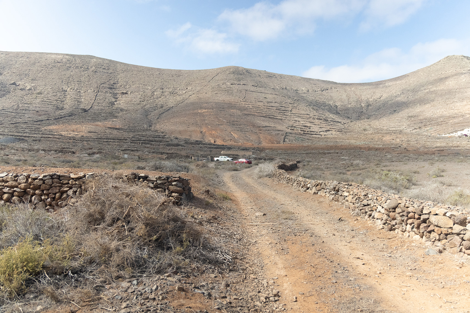 Vallebrón Fuerteventura. Foto trabajos rehabilitación del paisaje