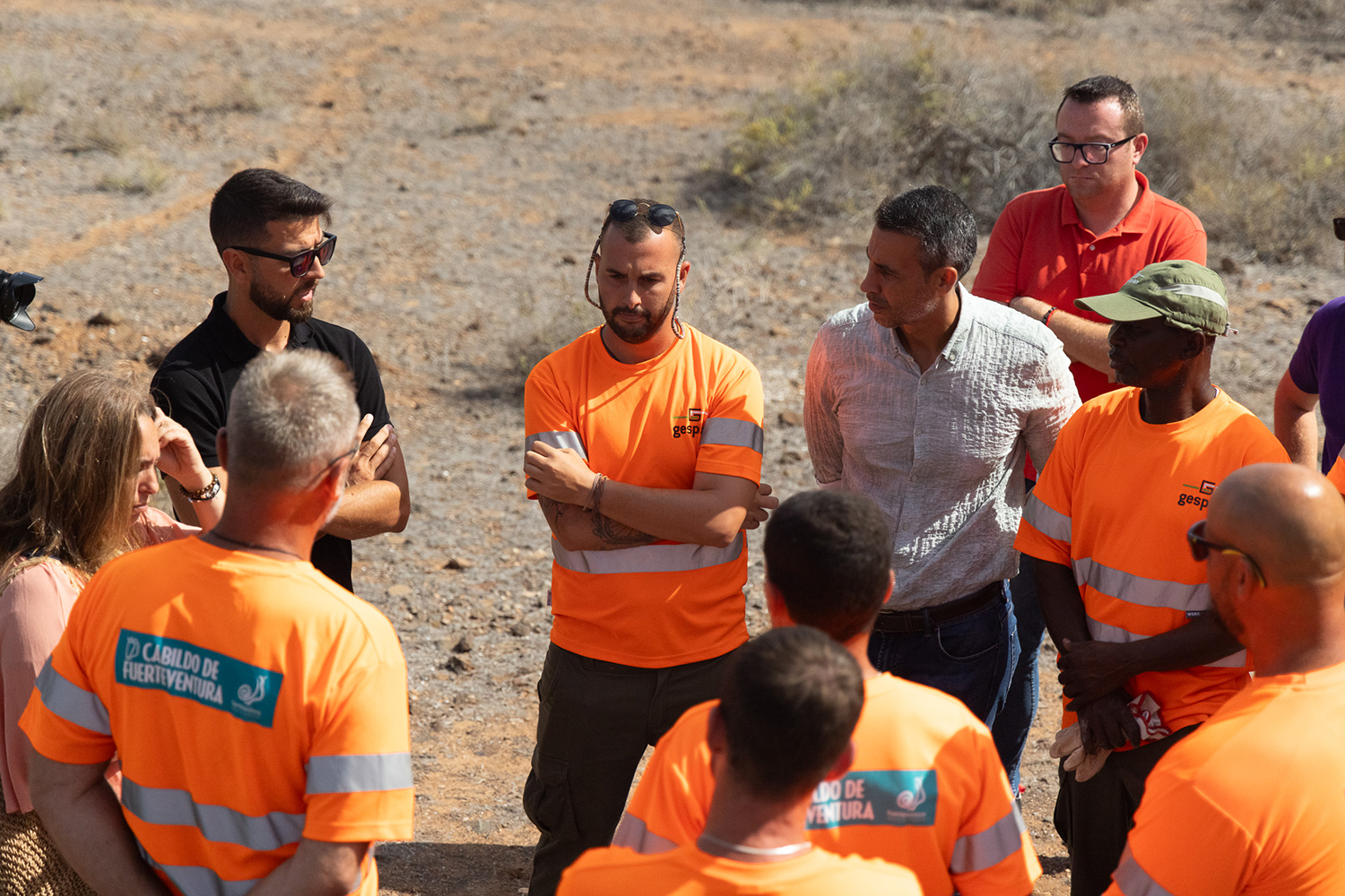 Vallebrón Fuerteventura. Foto trabajos rehabilitación del paisaje