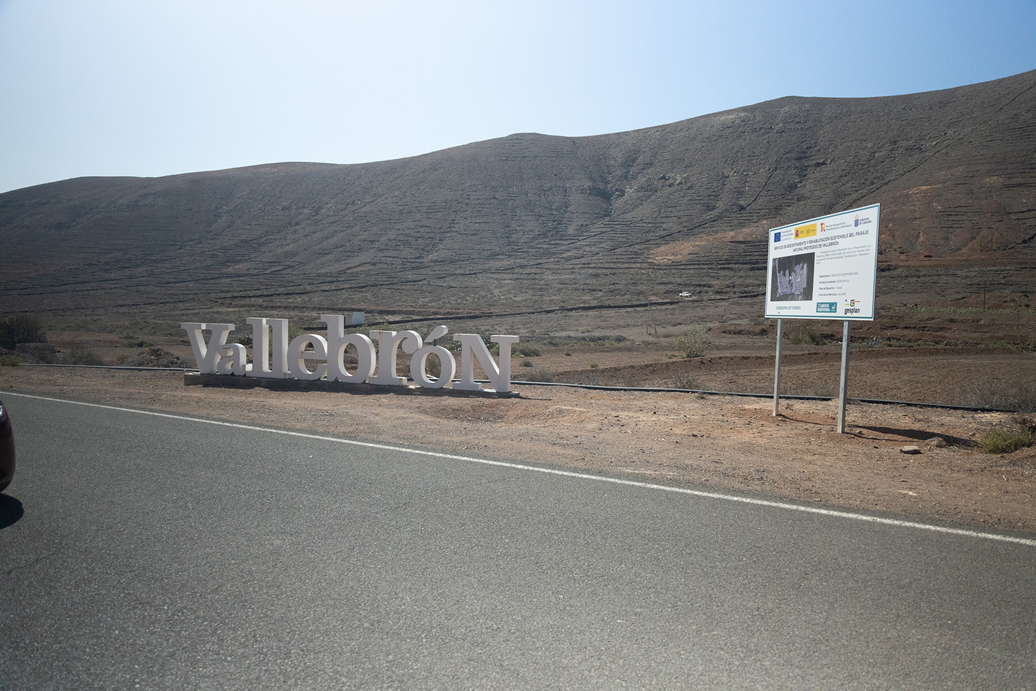 Vallebrón Fuerteventura. Foto trabajos rehabilitación del paisaje